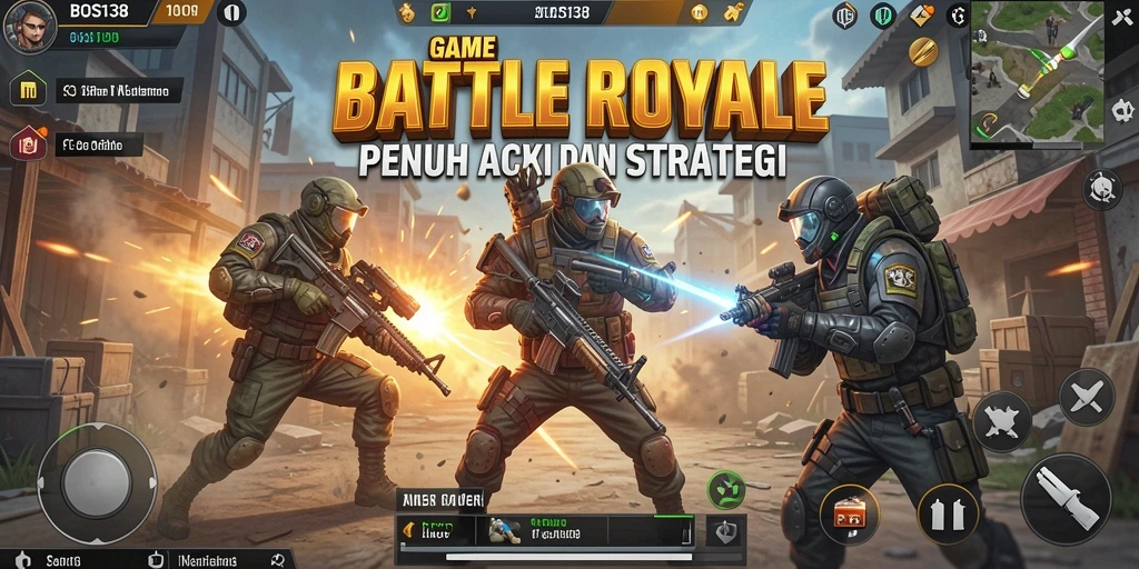 Gameplay seru dari BOS138 dalam pertempuran Battle Royale.