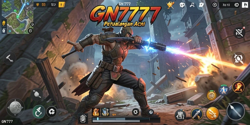Tampilan gameplay GN777 yang mendebarkan saat bertempur.