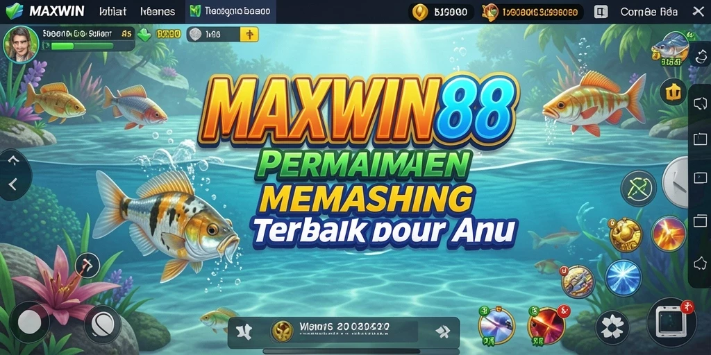Screenshot gameplay <strong>MAXWIN88</strong> dengan pengalaman memancing yang seru.