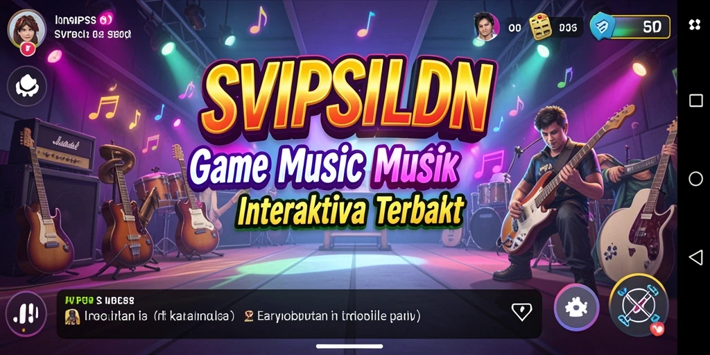 Screenshot gameplay SVIPSILDN yang menunjukkan antarmuka interaktif dan variasi lagu.